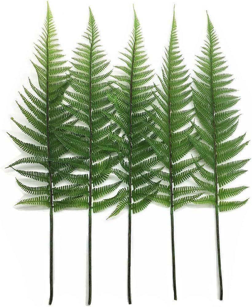 CATTREE Artificial Shrubs Leaves, Plastic Plants Fern Grass Leaf Fake Bushes Indoor Outdoor Home ... | Amazon (US)