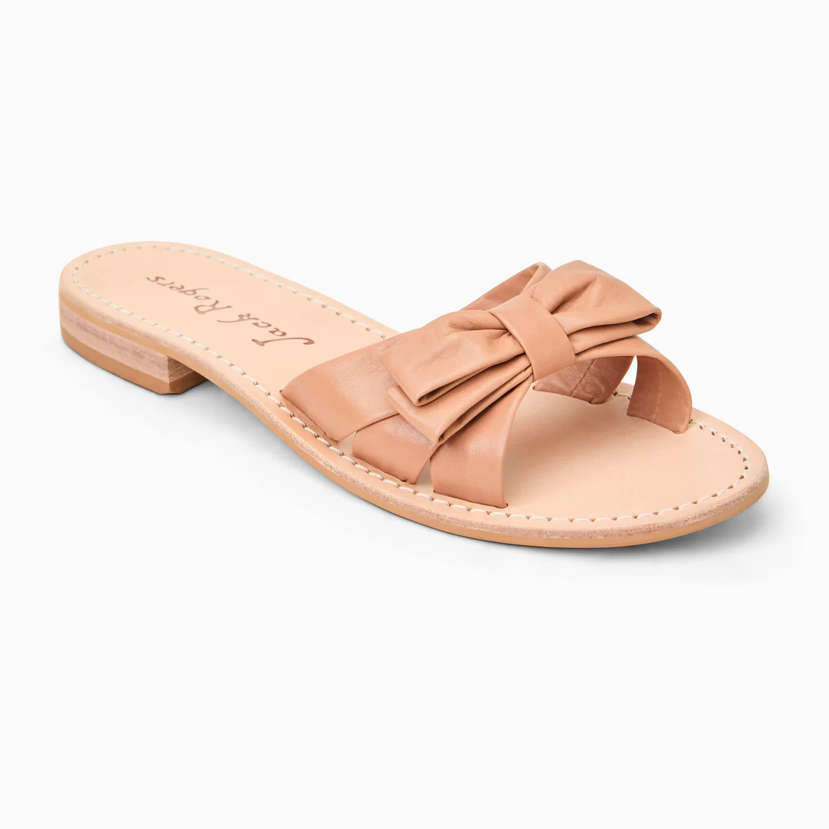 Jack Rogers Brightly Bow Sandal | Nappa Leather | Cafe Au Lait | Jack Rogers