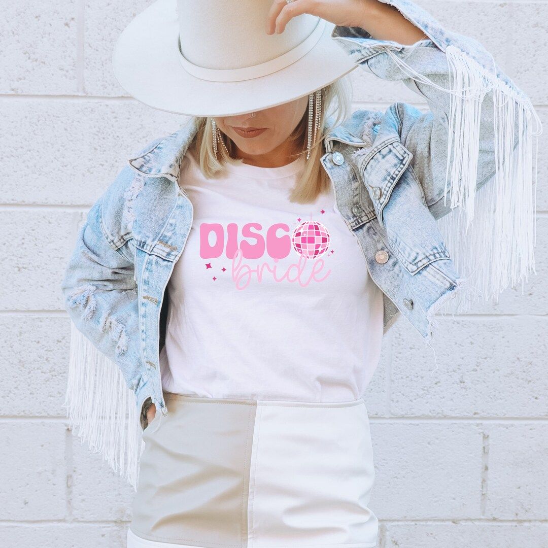Disco Bride Shirt, Disco Bachelorette Shirt, Retro Bachelorette Party Shirts, Bride Disco Ball Te... | Etsy (US)