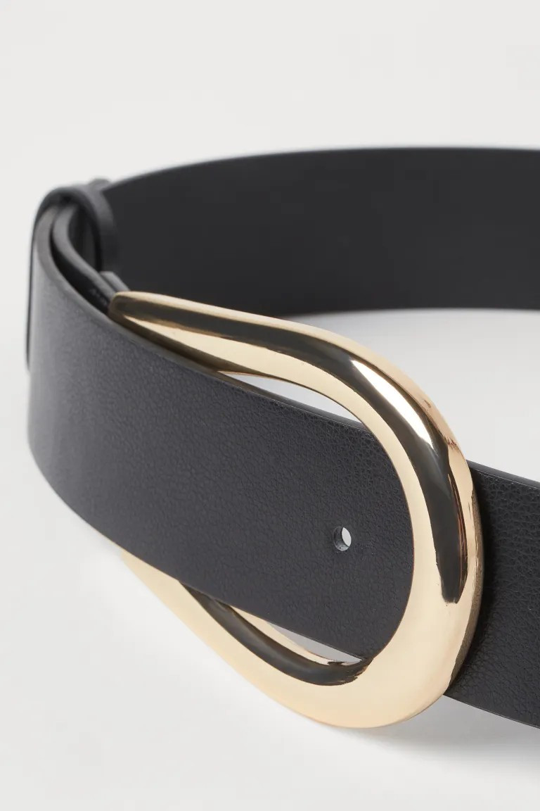 Taillengürtel aus Lederimitat mit einer großen Metallschnalle. Breite 3,8 cm. | H&M (DE, AT, CH, NL, FI)