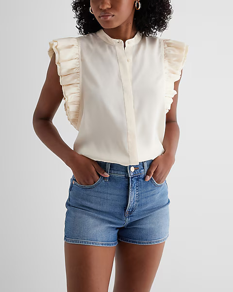 Flutter Sleeve Button Up Gramercy Shirt | Express