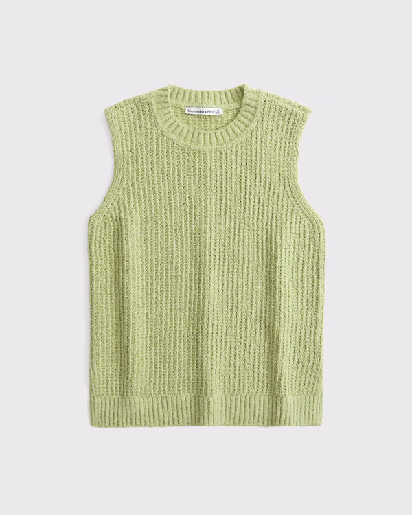 Textural Crew Sweater Shell Tank | Abercrombie & Fitch (US)