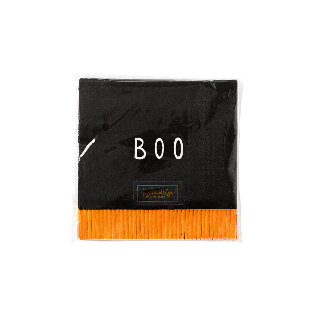 Boo Fringe Paper Cocktail Napkin | My Mind's Eye
