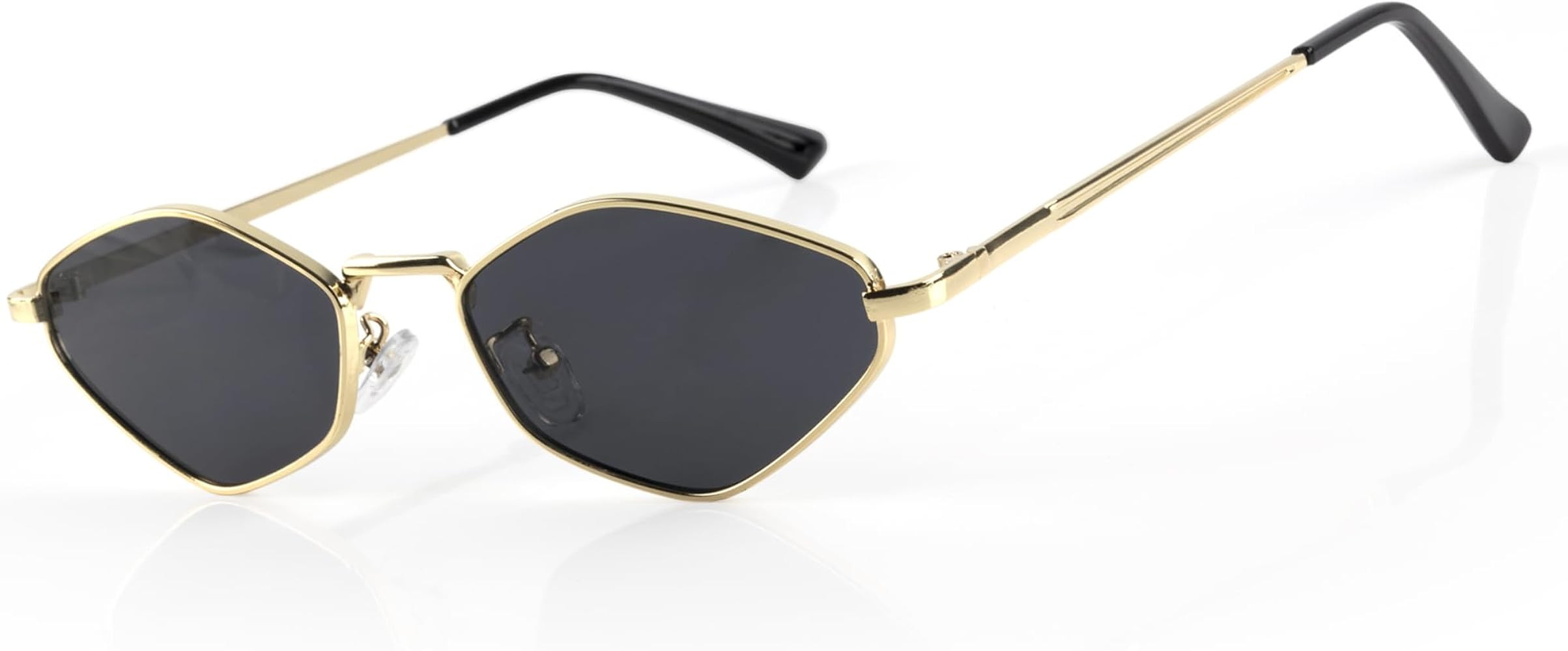 Retro Hexagonal Sunglasses Women Men, Fashion Polygon Sunglasses Vintage Small Frame Steampunk Gl... | Amazon (UK)