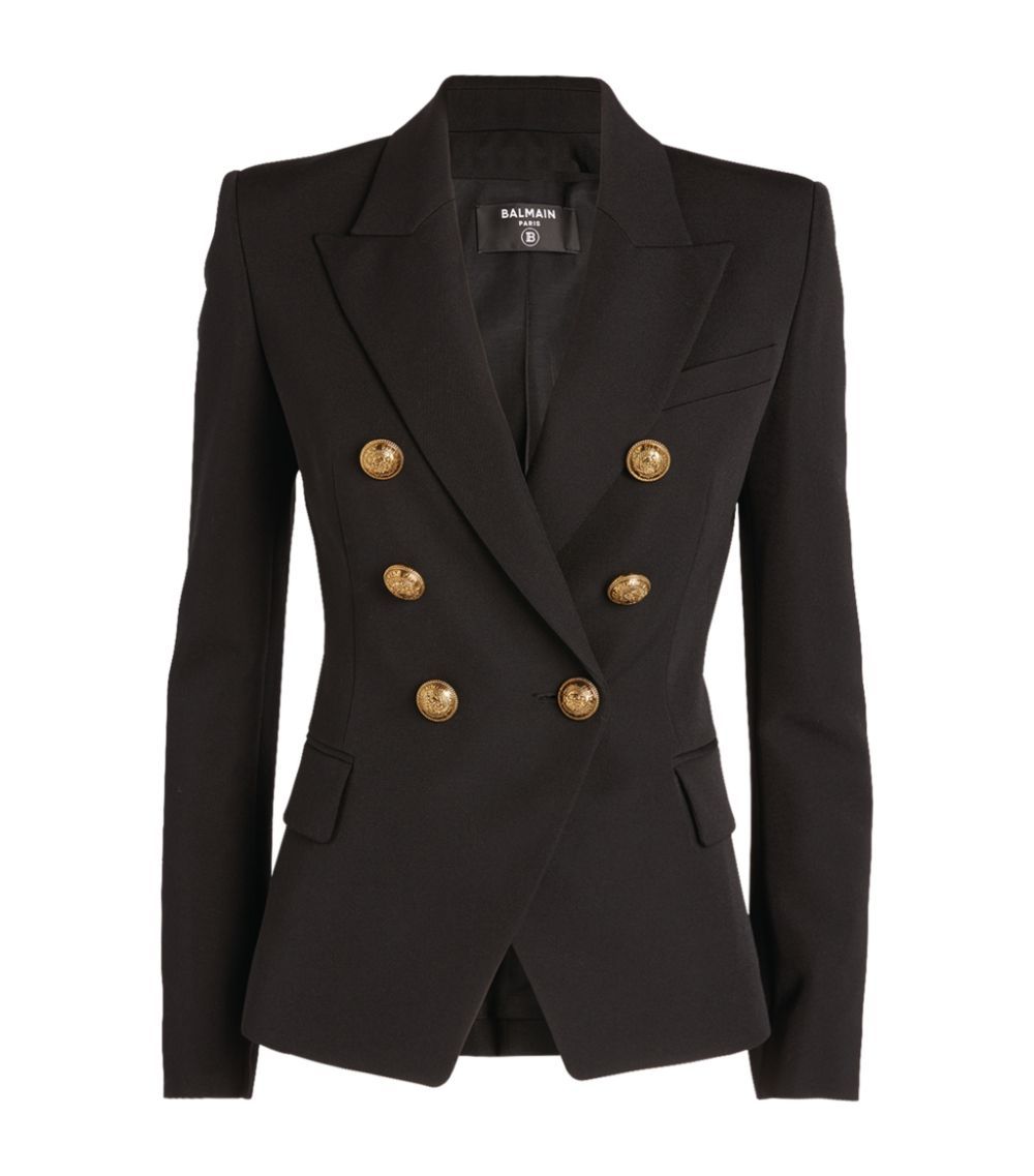 Sale | Balmain Wool Double-Breasted Blazer | Harrods UK | Harrods