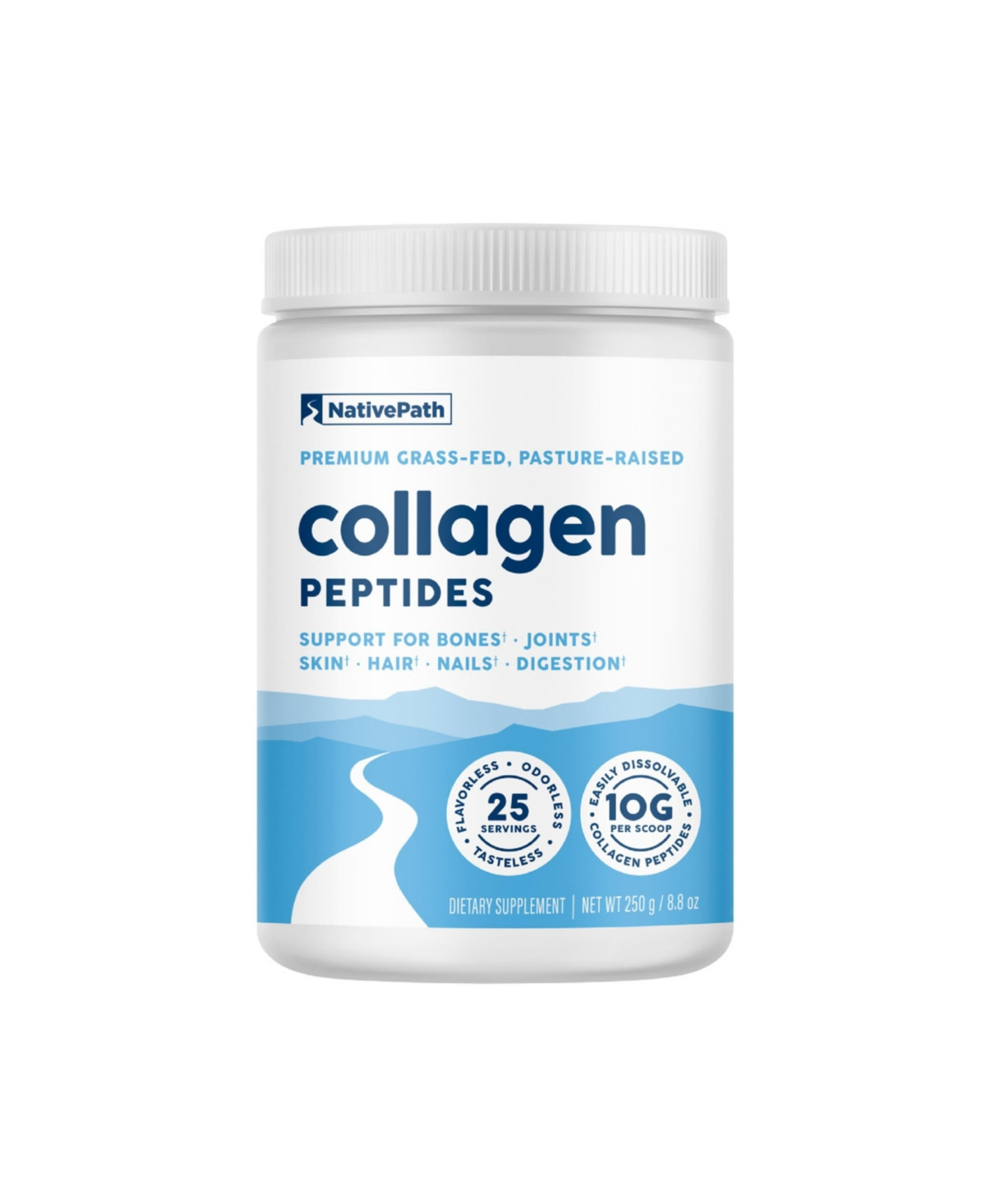 NativePath Collagen Peptides Protein - Hydrolyzed Type 1 & 3 Collagen Powder for Skin, Hair, Nails - 8.8 oz (25 Servings) - White | Macy's