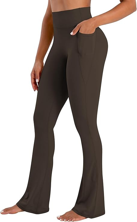 Sunzel No Front Seam Flare Leggings for Women with Pockets Hidden Butt Lifting Scrunch Tummy Cont... | Amazon (US)
