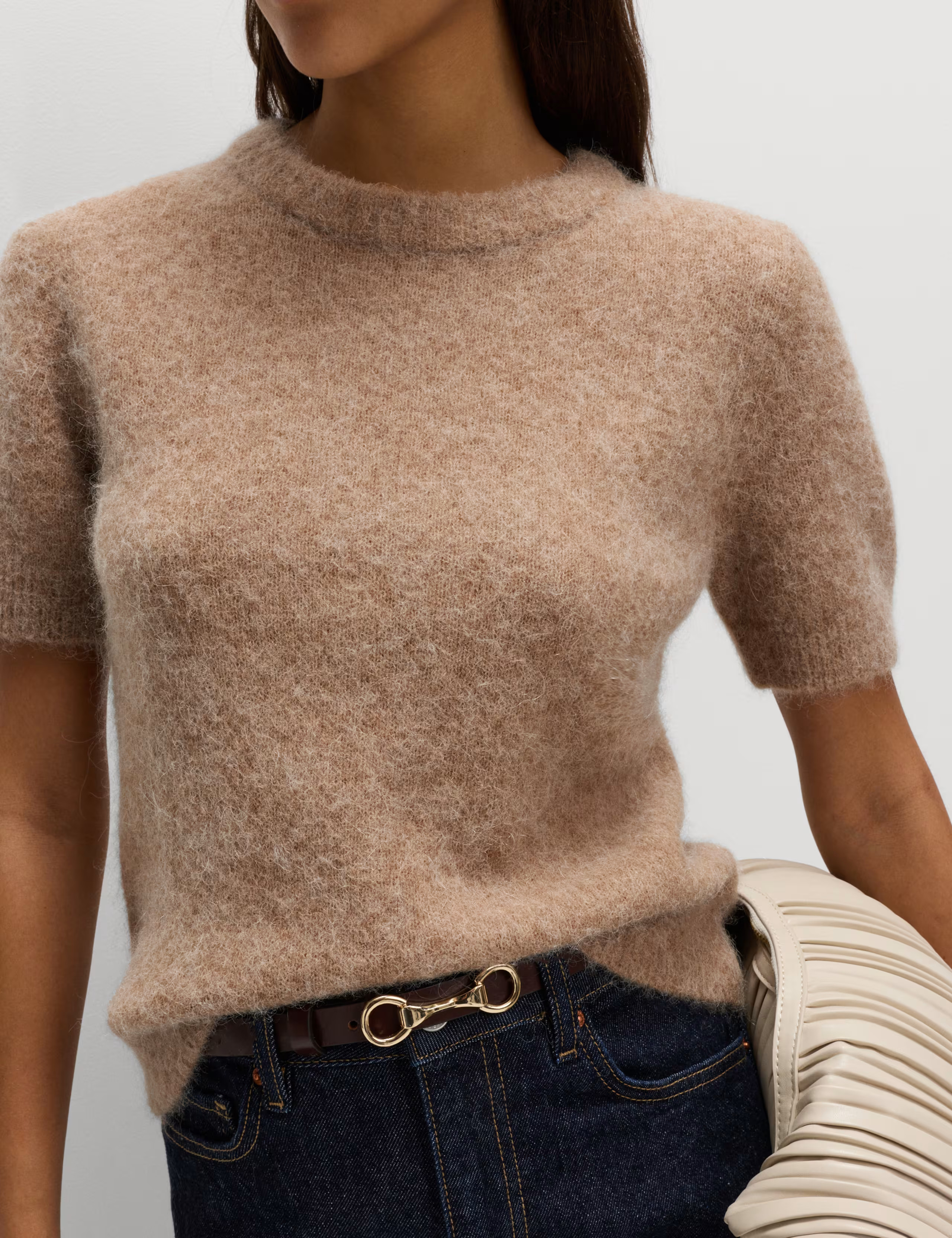 Brushed Alpaca Blend Knitted Top | M&S | M&S | Marks & Spencer (UK)