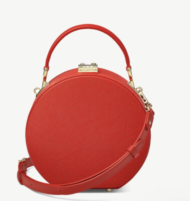 Aspinal Of London Leather Mini Hat Box Satchel Grab Bag RRP£495 - RED  | eBay | eBay UK