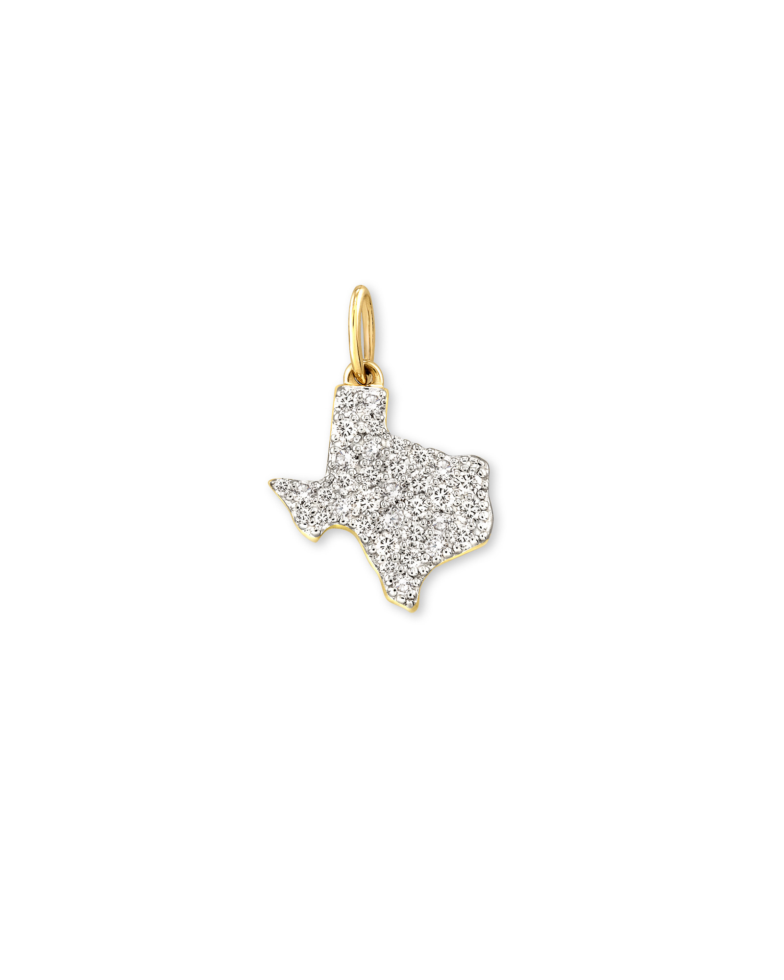 Pave State of Texas 14k Yellow Gold Charm in White Diamond | Kendra Scott | Kendra Scott