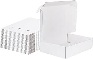 MEBRUDY 12x9x3 Shipping Boxes, 20 Pack White Literature Mailer Corrugated Cardboard Box for Small... | Amazon (US)