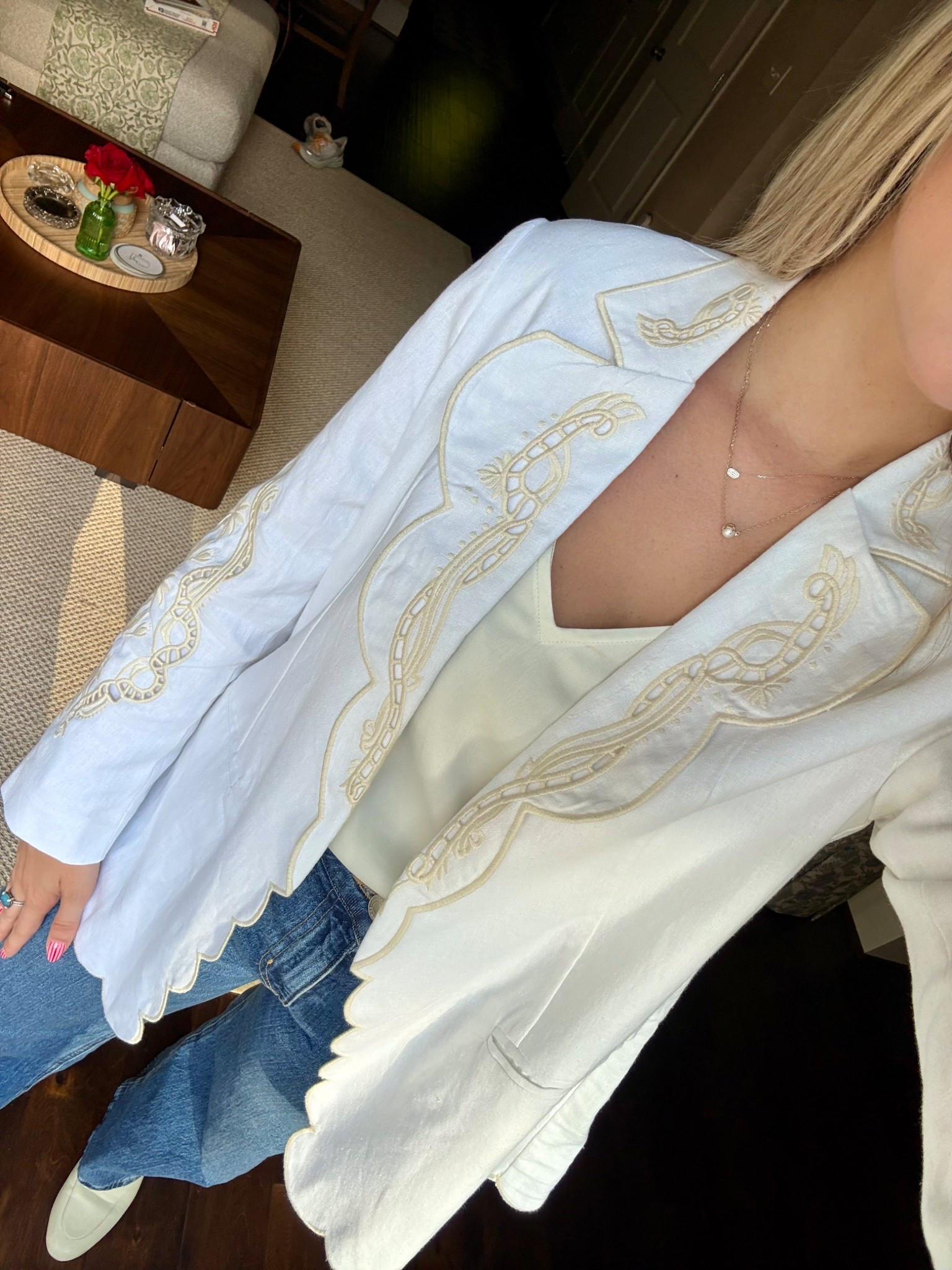 Found this Farm Rio blazer at TJMaxx for $40!!