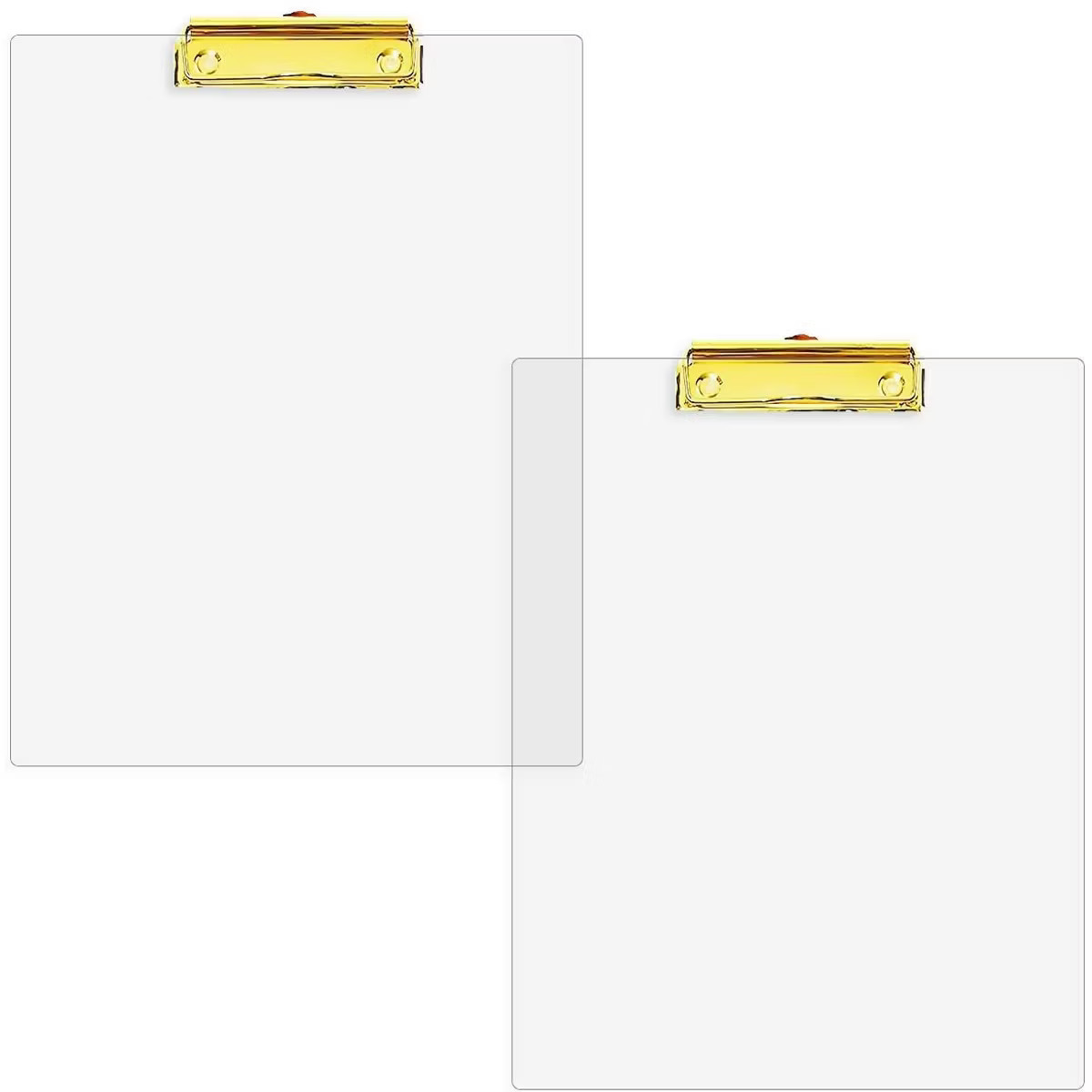 Paper Junkie 2 Pack Clipboard with Gold Clip for Letter Size A4 Paper Organization, Clear, 12 x 9... | Target