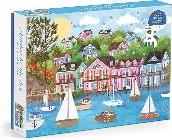 Galison Harbor by The Sea – 1000 Piece Joy Laforme Jigsaw Puzzle Featuring Beautiful Artwork of... | Amazon (US)
