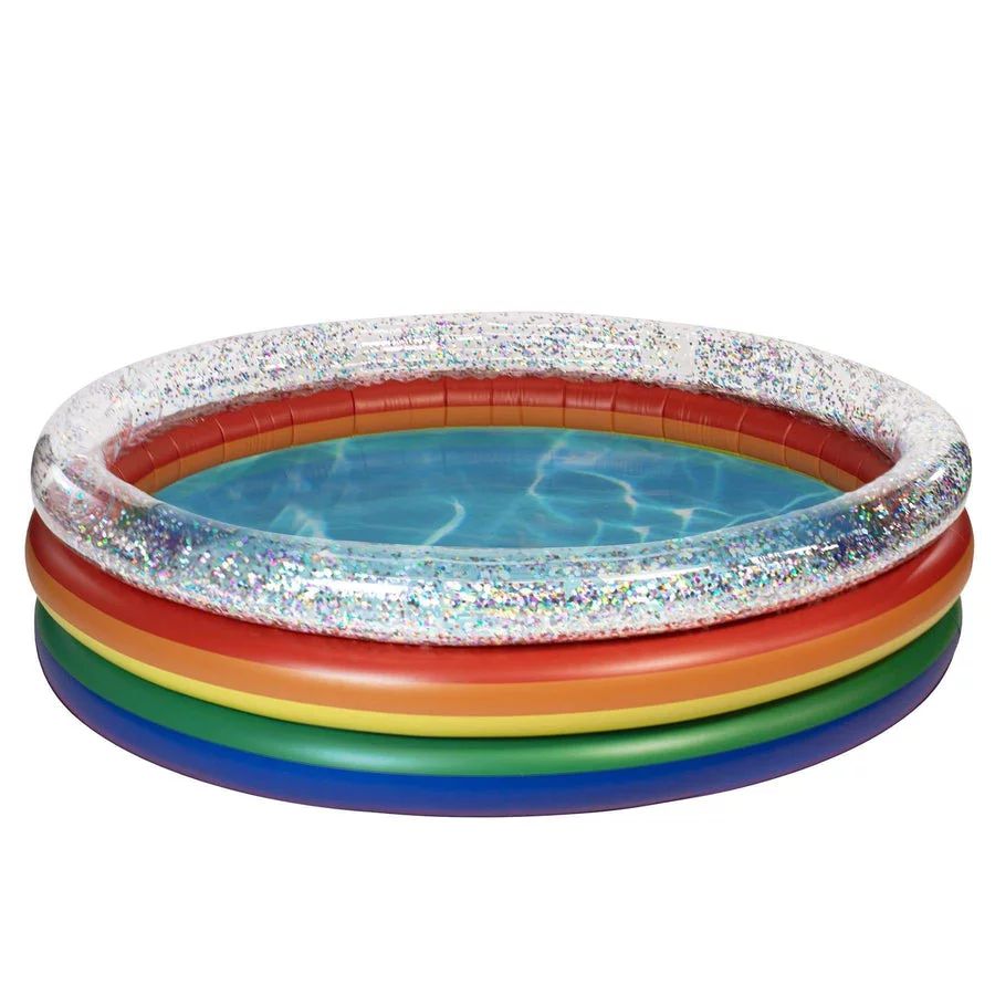 PoolCandy Inflatable Rainbow Sunning Glitter Pool | Walmart (US)