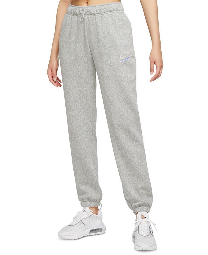 Nike Women's Sportswear Fitted Fleece Jogger Pants & Reviews - Pants & Capris - Women - Macy's | Macys (US)