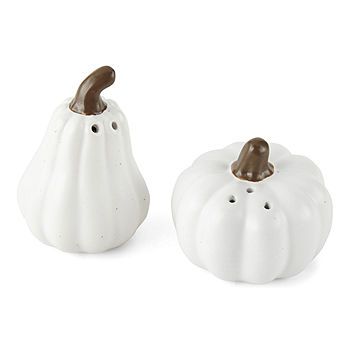 Jcp Amber Glow Pumpkin Stoneware Salt And Pepper Shakers | JCPenney