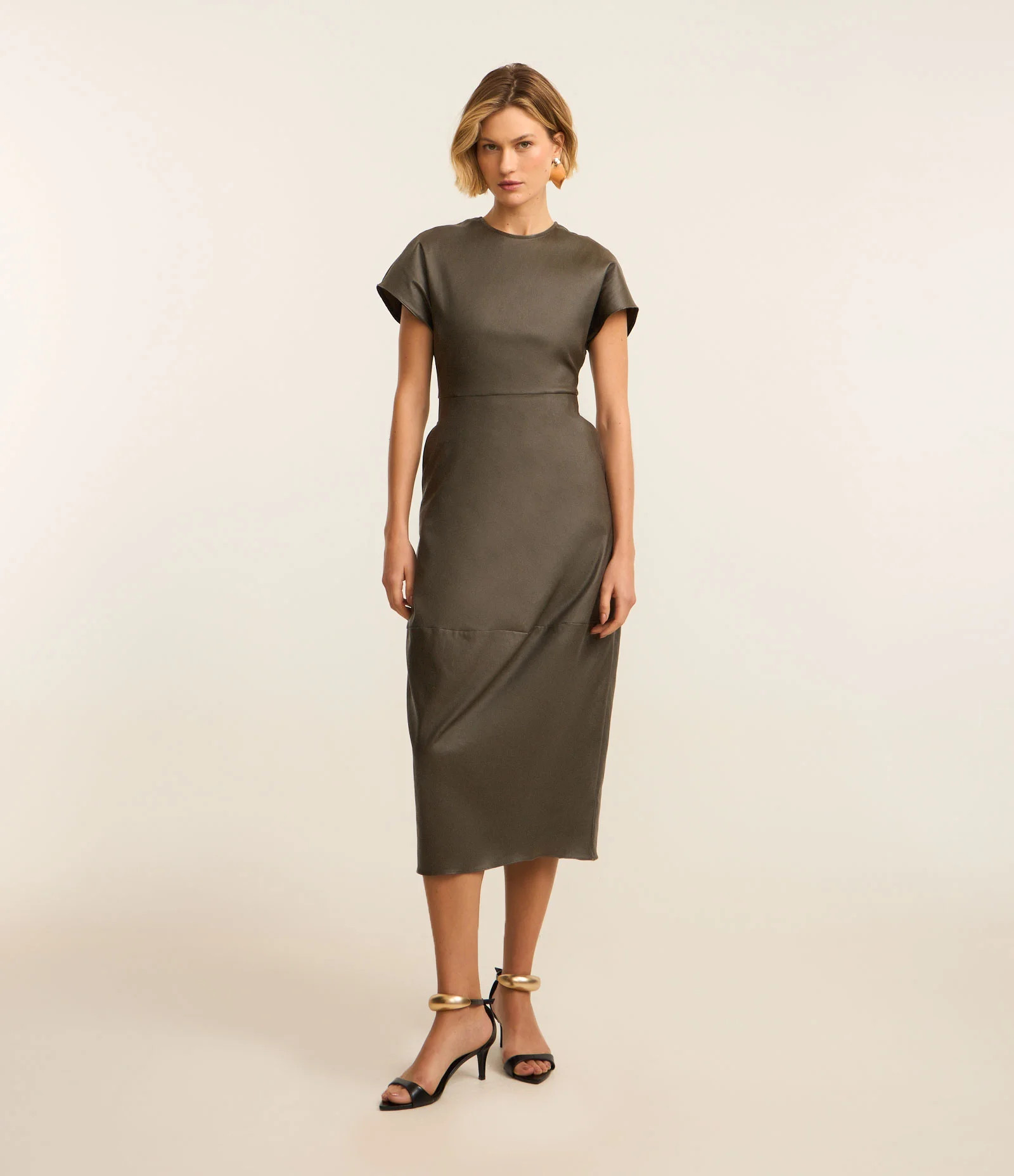 Vestido Midi em Bengaline e Bolsos Laterais Verde - Lojas Renner | Renner (BR)