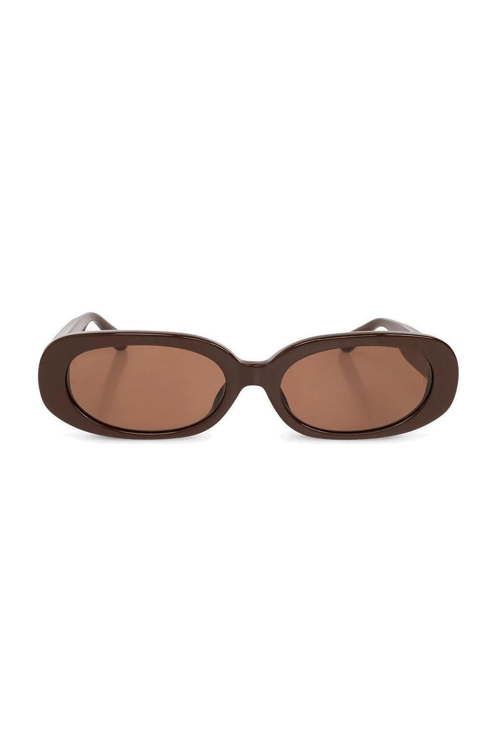 Linda Farrow X Rowen Rose Cara Oval Frame Sunglasses | Cettire Global