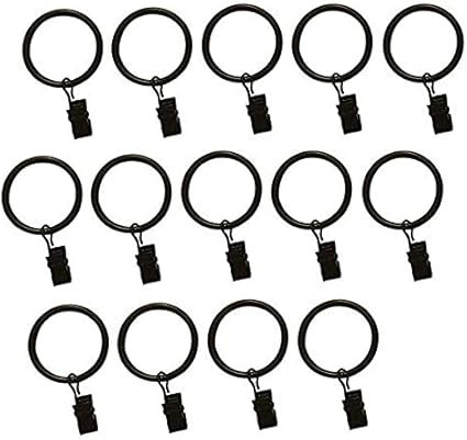 TEJATAN Curtain Rings (14, Black) | Amazon (US)