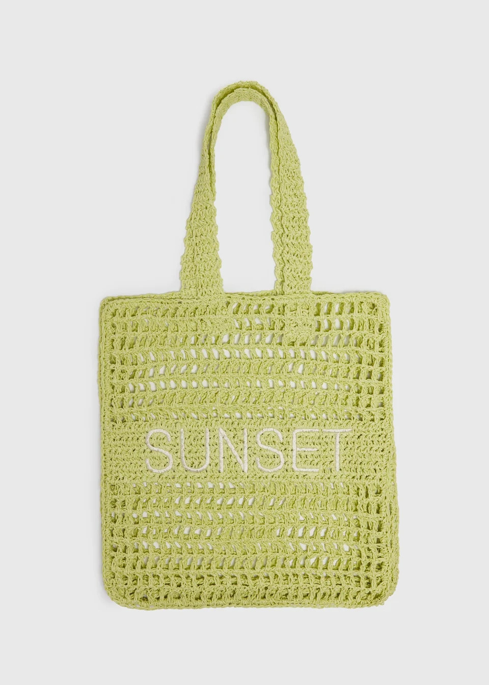Lime Sunset Shopper Straw Bag | Matalan (UK)