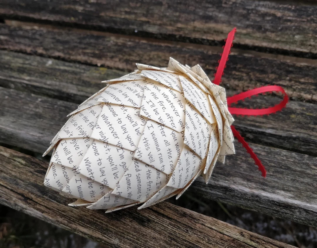 YOUR SONG Pinecone Ornament. Choose Your Lyrics!! Holiday, Christmas Decoration.  Gift, Birthday,... | Etsy (US)