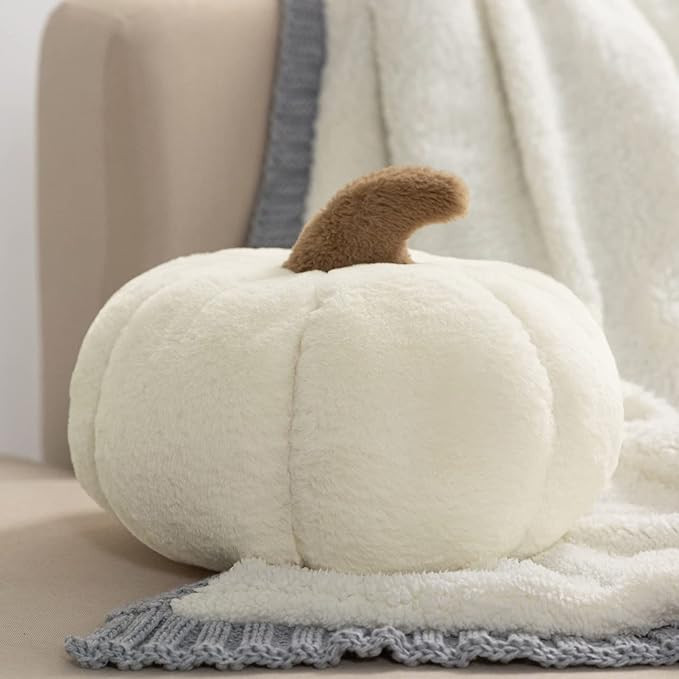 Ashler Faux Rabbit Fur Pumpkin Throw Pillows Halloween Pillow Cute 3D Shaped Cushion Fluffy Pumpk... | Amazon (US)