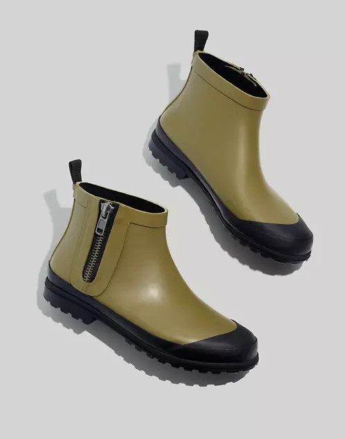 The Zip-Up Lugsole Rain Boot | Madewell