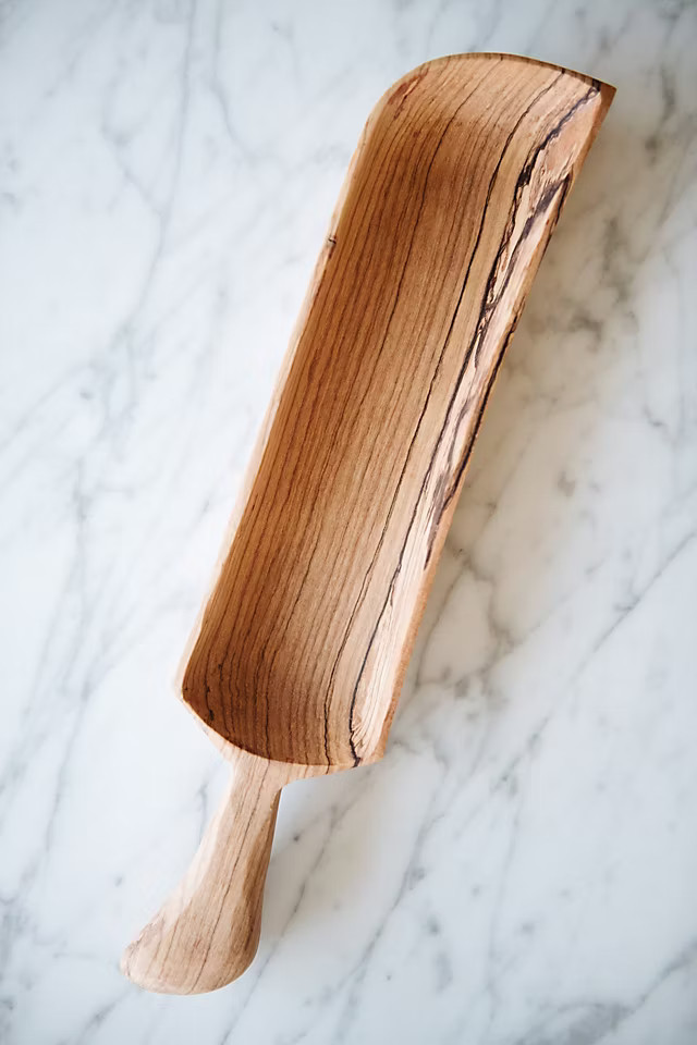 Connected Goods Wild Olive Wood Handled Cracker Tray | Anthropologie (US)
