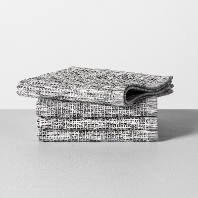 4pk Waffle Washcloth Set Black - Hearth & Hand™ with Magnolia | Target