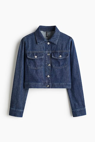 H & M - Cropped Denim Jacket - Blue | H&M (US + CA)