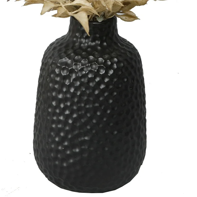 Flora Bunda 14" Artificial Fall Floral Arrangement in Matte Black Ceramic Vase for Tabletops - 1.... | Walmart (US)