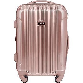 kensie Women's Alma Hardside Spinner Luggage, Expandable, Rose Gold, Carry-On 20-Inch | Amazon (US)