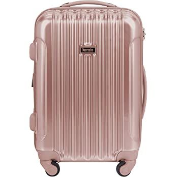 kensie Women's Alma Hardside Spinner Luggage, Expandable, Rose Gold, Carry-On 20-Inch | Amazon (US)