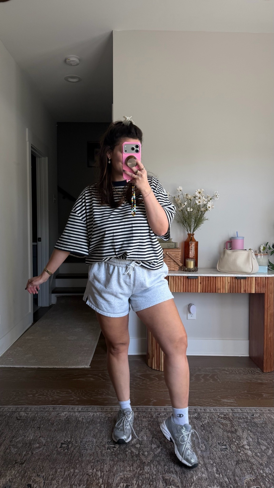 Cozy grey lounge / errands fit! @abercrombie terry Sunday short size large, tee is L, best sneak/sock combo!!

#LTKgrwm #LTKootd #LTKdayinmylife