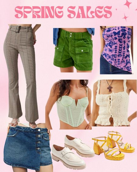 Sale Spring Summer Clothes:

BDG Zoey Low-Rise Corduroy Cargo Shorts

Out From Under Diamond Mesh Corset

UO Carmella Lace-Up Sweater Tank Top

UO Y2K Asymmetrical Slim Fit Tube Top

Daisy Street Checked Trouser Pant

BDG Skye Denim Skort

UO Olive Strappy Heel

Seychelles Catch Me Loafer

#LTKsalealert #LTKFind #LTKstyletip