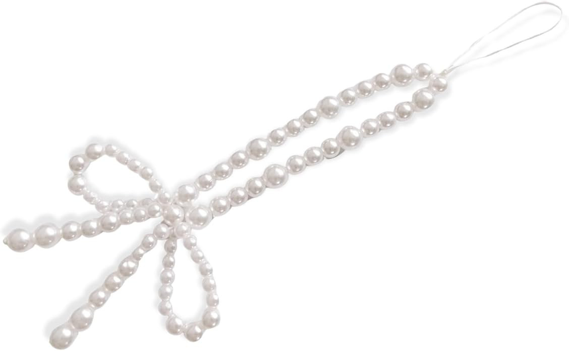 Meefisher Pearl Bow Knot Phone Charm Strap Beaded Phone Lanyard Pendant Cute Y2K Aesthetic Access... | Amazon (US)