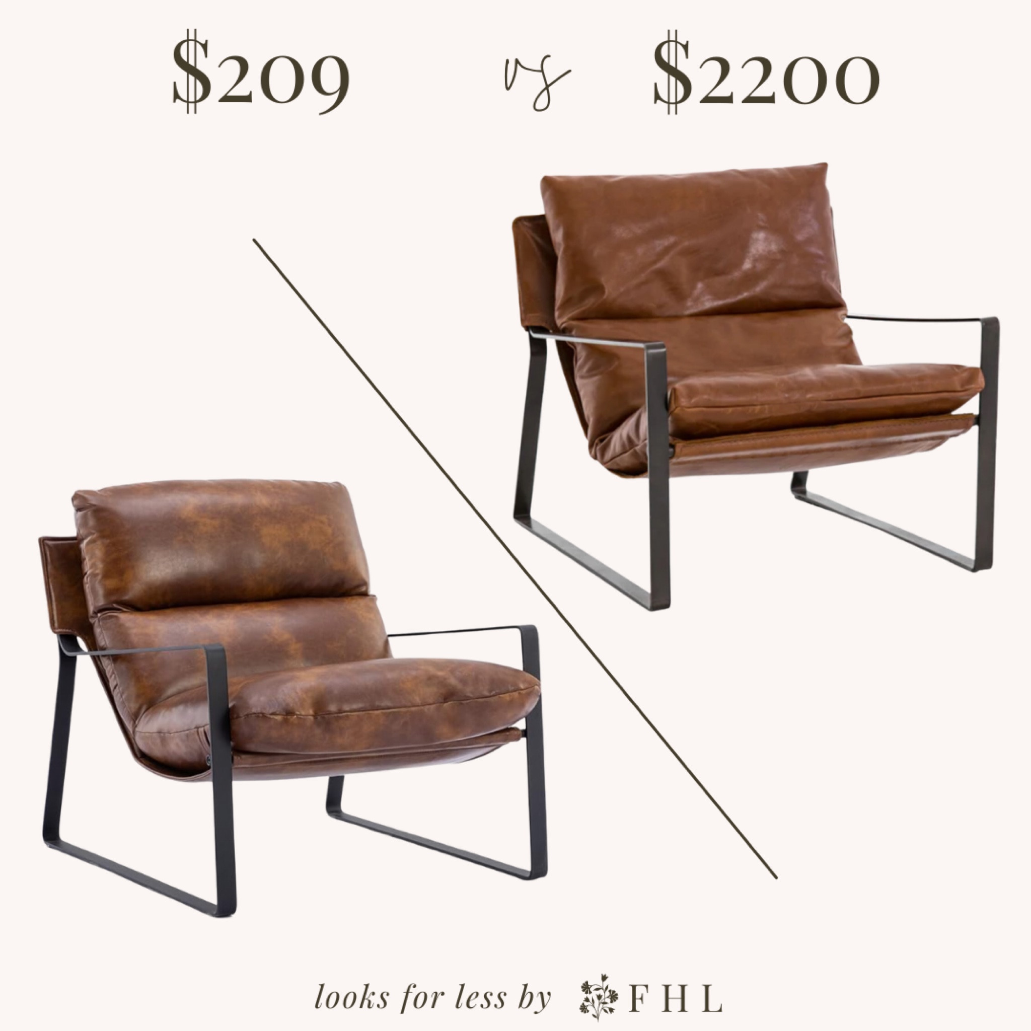 We love finding Looks for Less for your home 🤍 here we found two leather chairs, same style but very different budget.

#LTKHome