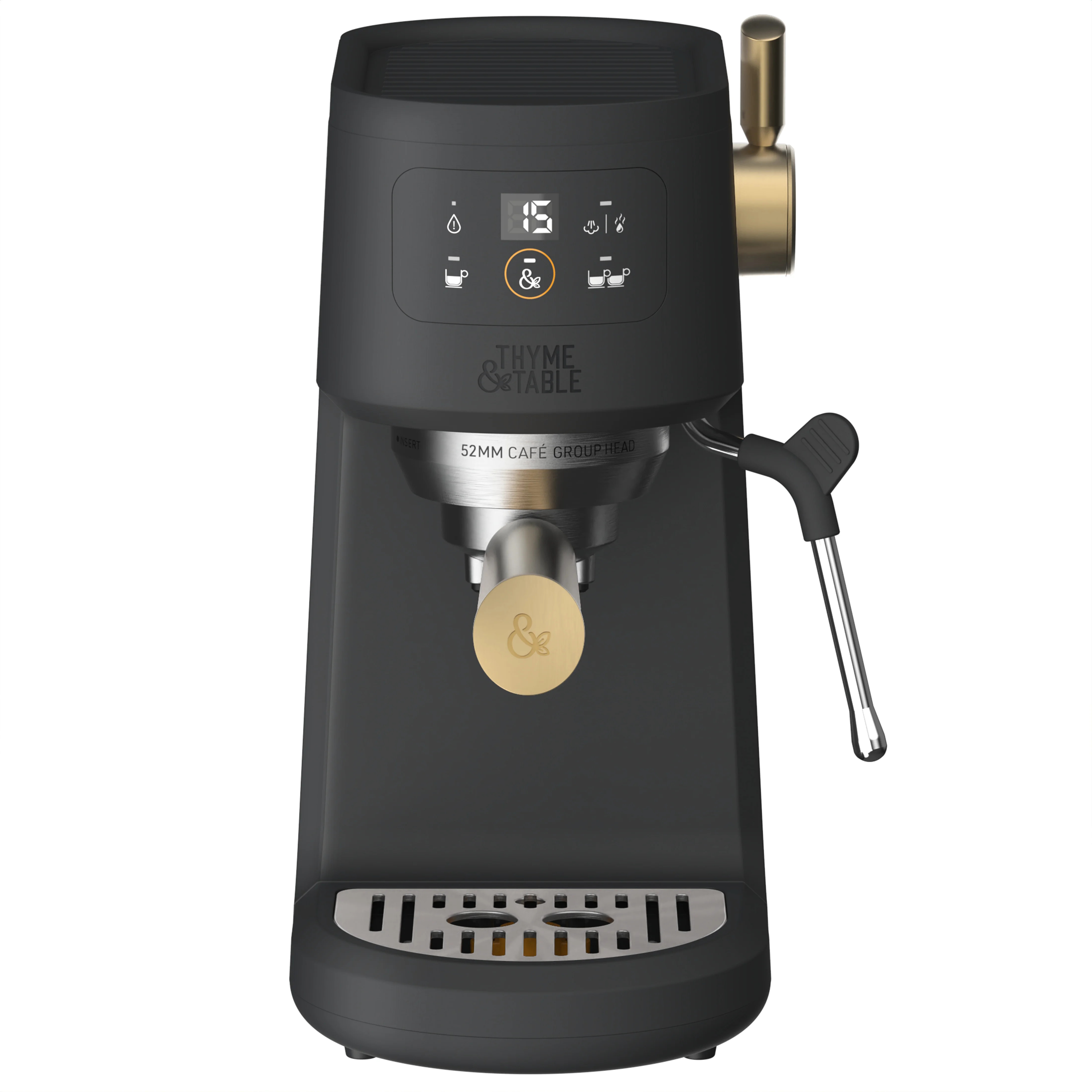Thyme & Table Mini Espresso Machine with 15-Bar Pressure and Steam Wand, Slate Grey - Walmart.com | Walmart (US)