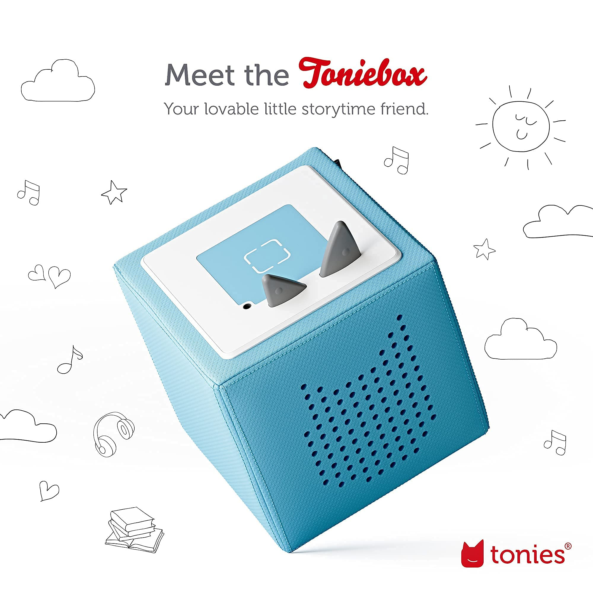 Toniebox Audio Player Starter Set with Playtime Puppy - Listen, Learn, and Play with One Huggable Little Box - Light Blue | Amazon (US)