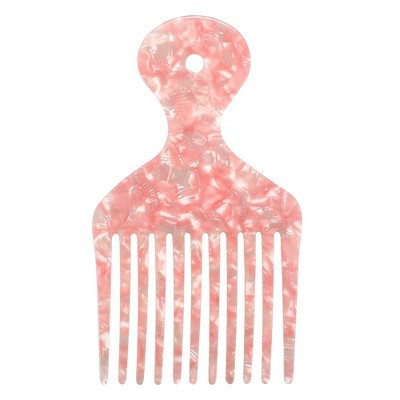 Unique Bargains Plastic Wide Tooth Hair Pick Comb 4.8" Pink | Target