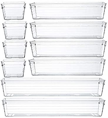 Backerysupply Clear Plastic Drawer Organizer Tray for Vanity Cabinet (Set of 10),Storage Tray for... | Amazon (CA)