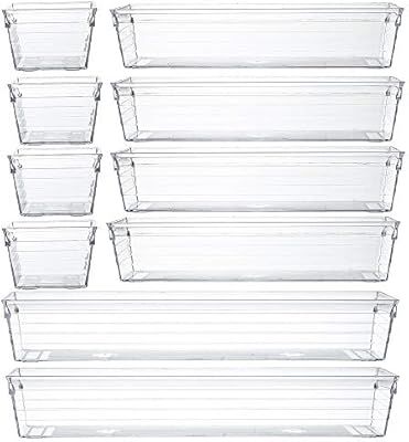 Backerysupply Clear Plastic Drawer Organizer Tray for Vanity Cabinet (Set of 10),Storage Tray for... | Amazon (CA)