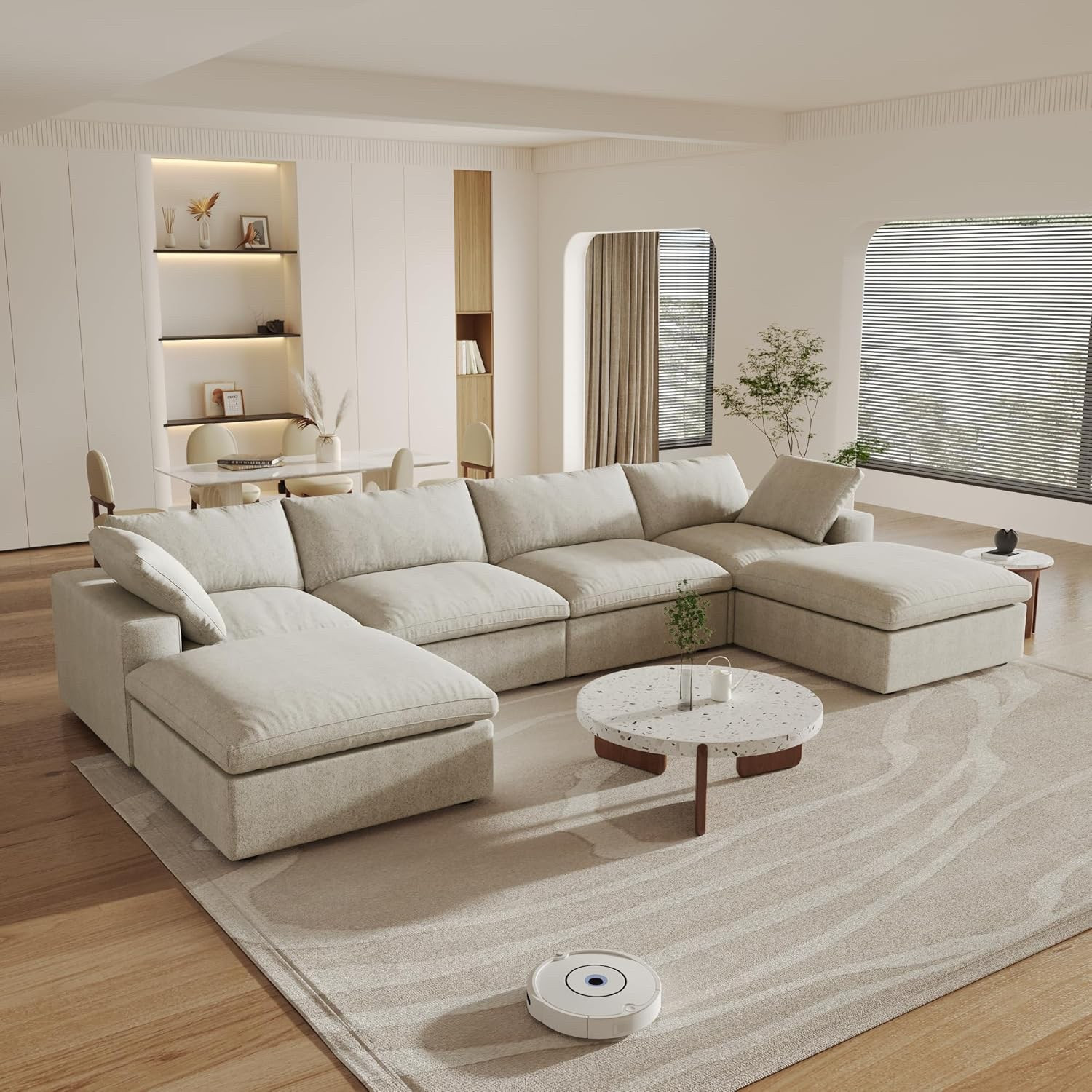 Cloud couch 

This 6 seater cloud couch has wide deep seats and 2 storage ottomans

Currently on sale for Black Friday  

#LTKU #LTKHome #LTKCyberWeek