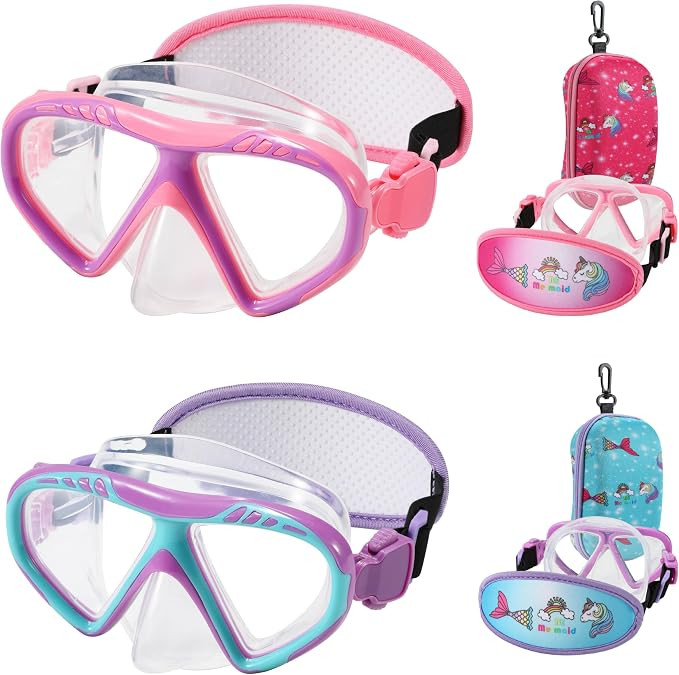 Toddler Swim Goggles Nose Cover,Kids Goggles No Hair Pull,Anti Fog Children Swimming Mask | Amazon (US)