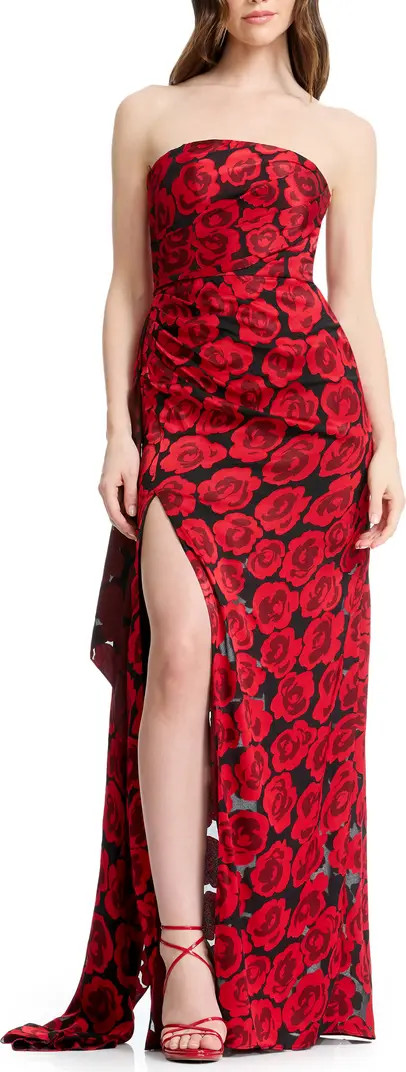 Lulu Floral Strapless Gown | Nordstrom