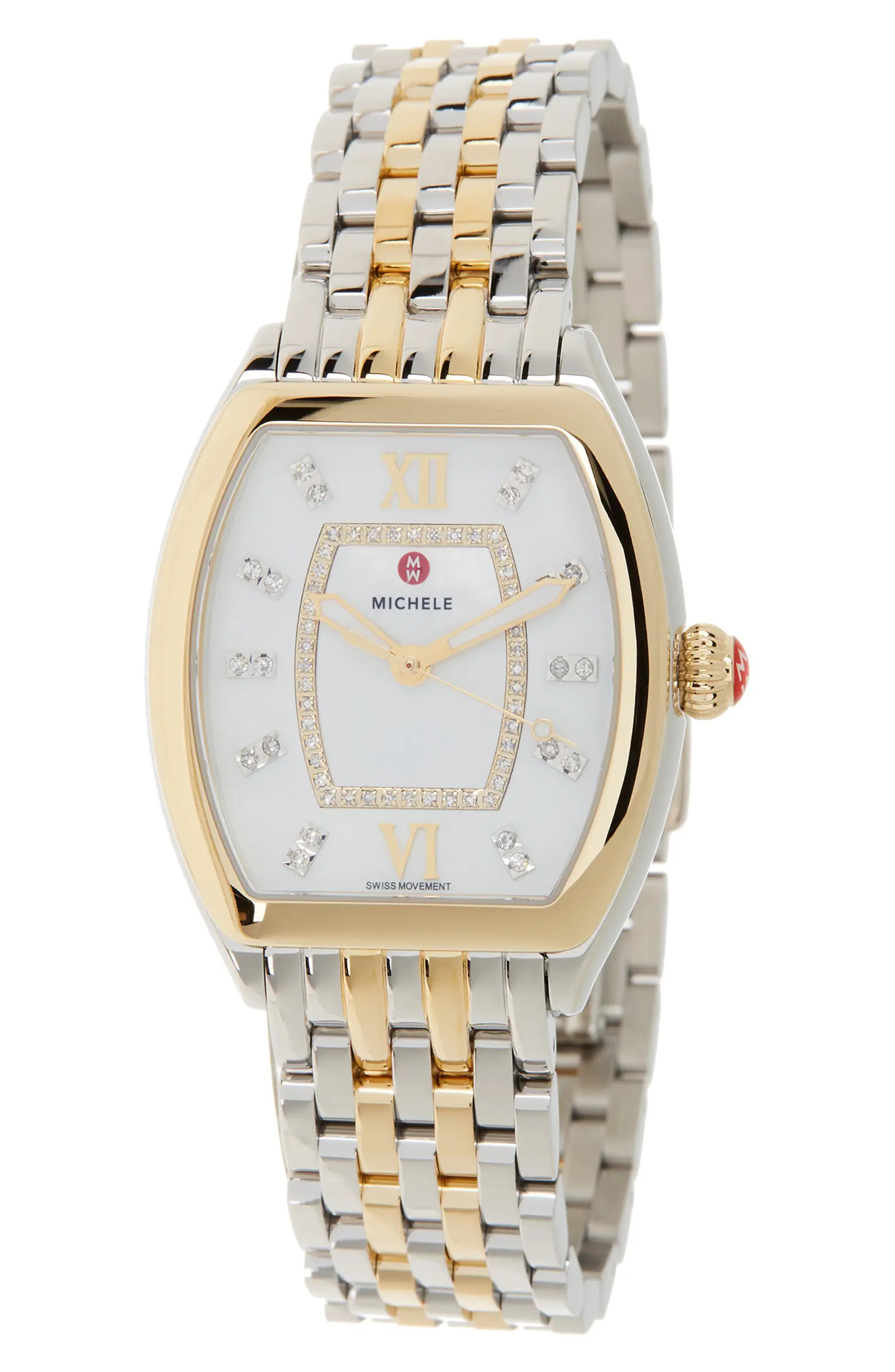 MICHELE Women's Releve Diamond Two-Tone Bracelet Watch, 31mm x 40mm - 0.19 ctw | Nordstromrack | Nordstrom Rack