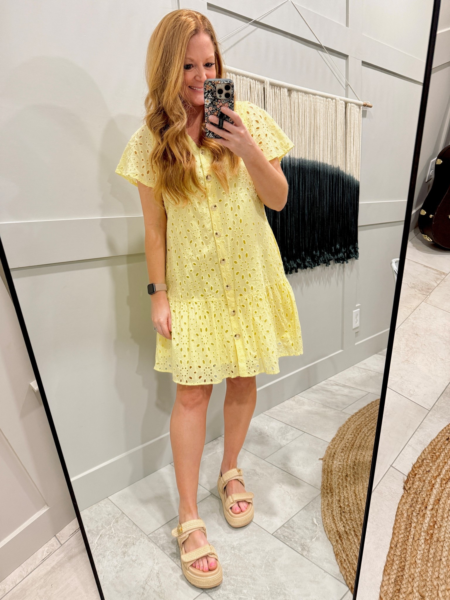 This eyelet dress comes in 15 colors and is really great quality. I'm 5'5" and the M hits right above my knees!

#LTKOver40 #LTKWorkwear