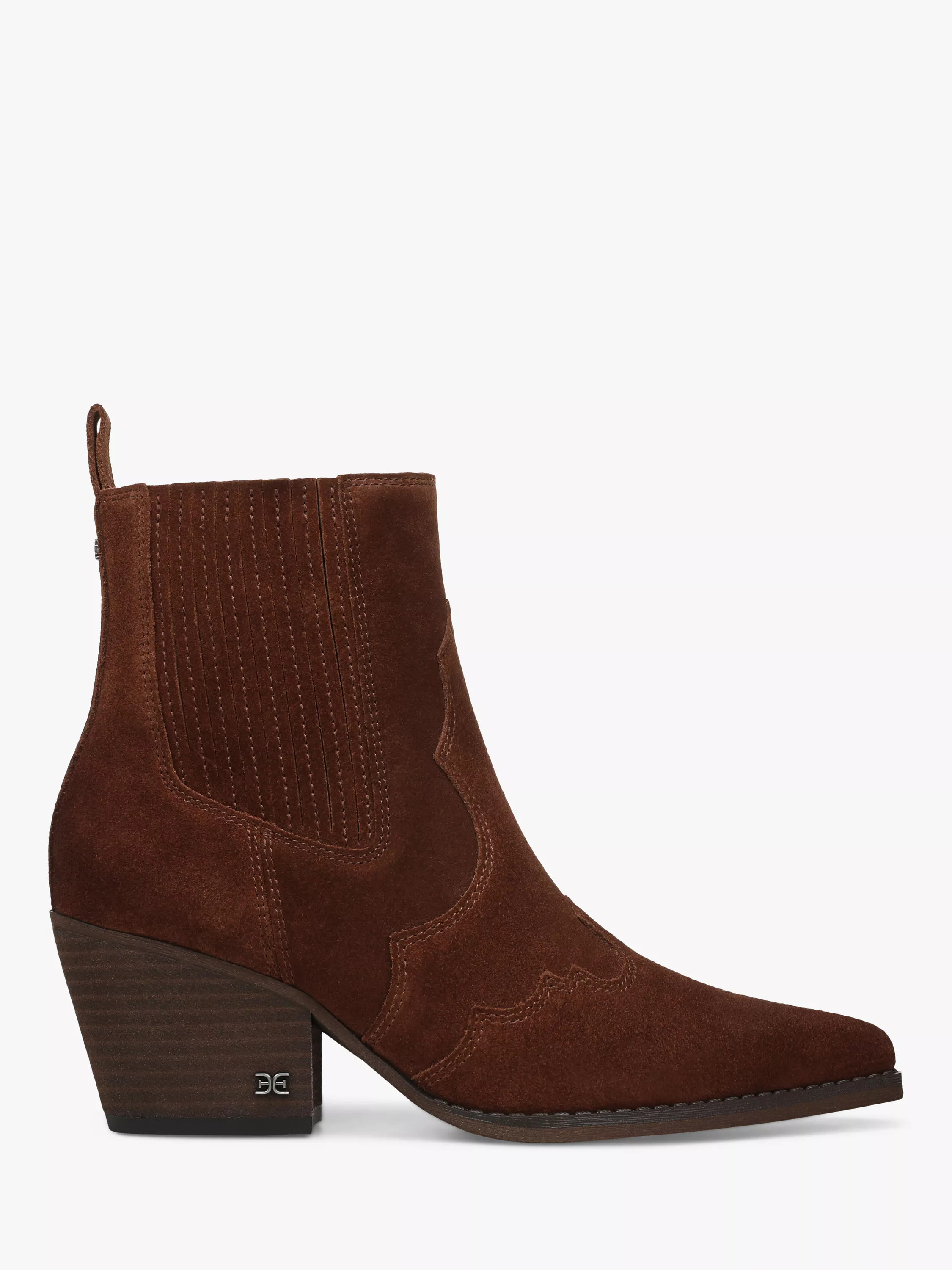 Sam Edelman West Suede Cuban Heel Ankle Boots | John Lewis (UK)