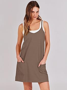 ANRABESS Women Athletic Dress Summer Tennis Workout Active Sports Mini Romper Dress Built in Shor... | Amazon (US)